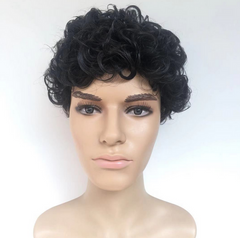 Afro Curly Synthetic Hair Wigs For Women Short Bob Wig Pixie Cut No Lace Wig
