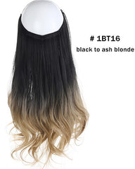 Ombre Halo Hair  Extensions 14inch 120Gram Synthetic Wave Hair