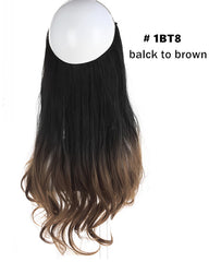 Ombre Halo Hair  Extensions 14inch 120Gram Synthetic Wave Hair