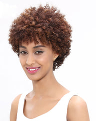 Ombre Remy Short Human Hair Curly Wig None Lace Hair Wig 10inch 1B/30 Color