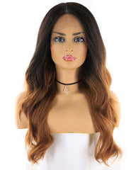 Synthetic Body Wave Hair 13x4 Lace Frontal Wig 20inch 1B/30 Color