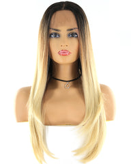 Synthetic Straight Hair 13x4 Lace Frontal Wig 1B/613 Color