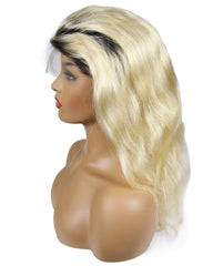Ombre Remy Human Hair Body Wave Hair 13x6 Lace Frontal Wig 12-26inch 1B/613 Color