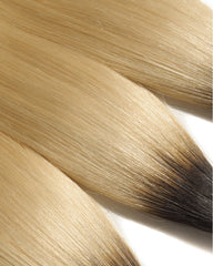 Ombre Remy Braziian Straight Human Hair 3 Bundles 8-28inch 1B/613 Color