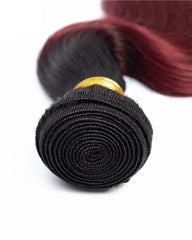 Ombre Remy Braziian Body Wave Human Hair 3 Bundles 10-26inch 1B/99J Color