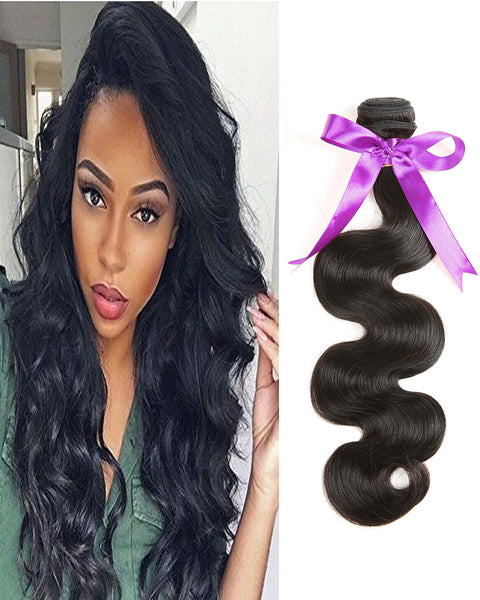Remy Braziian Body Wave Human Hair One Bundles 8-30inch Natural Color