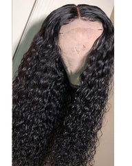 Remy Human Hair Curly Wave Full Lace Wig 16-24inch Natural Color