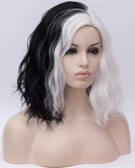 Synthetic Short Bob Wavy Curly Wig Lady Costume Wig For Women Cosplay Halloween Wigs Heat Resistant Hair