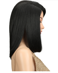 Short BOB Wig For Women Synthetic Hair Side Part Lace 18 Heat Resistant High Temperature Fiber Glueless Ombre Straight Wig