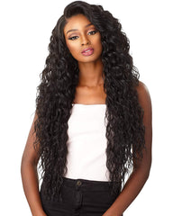 Synthetic Hair 13x6 Curly Wave Lace Front Wig Kanekalon Heat Resistant Fiber Hair Black Color