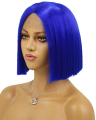 Short Bob Synthetic Hair Wigs Straight Hair Lace Frontal Wigs For Black Women With Baby Hair
