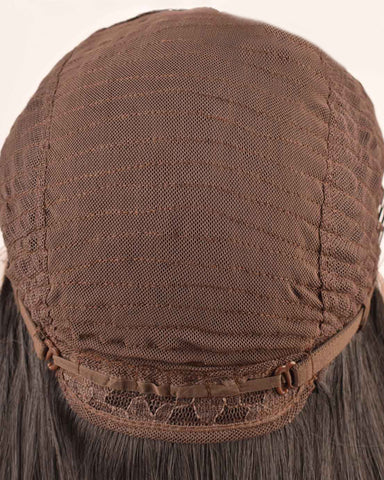 Body Wave Half Hand Tied Lace Front Wigs Heat Resistant Copper Red Long Synthetic Hair Wig 18 Inches
