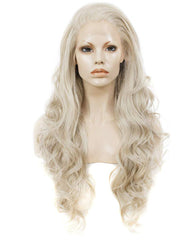 Long Wave Synthetic Hair Wigs For Women Blonde Lace Front Wigs Natural Hairline 26inch
