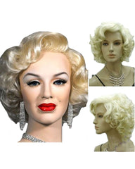 Synthetic Hair Marilyn Style Wig Women Short Curly Sexy Cosplay Costume Party Hot Quality Hair Wig Girls Free Cap+ Comb