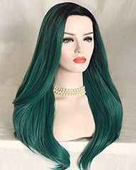 Mirkwood Lace Front Synthetic Wig Forest Green Color Long Straight Style