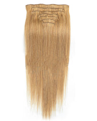 Clip In Human Hair Extensions Brazilian Remy Straight Hair #27 Color 7 Pieces/Set 120 grams