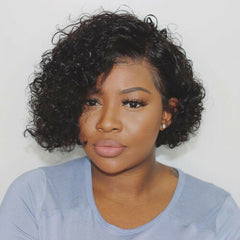 Kinky Curly Wigs Bob Heat Resistant Synthetic Hair Wigs For Womans Daily Wears