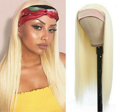 Long Straight #613 Blonde With Headband wig Synthentic Heat Resistant Remy