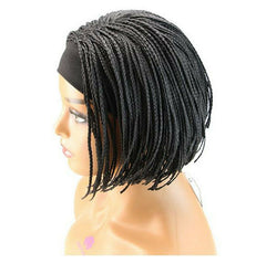Short Bob Braided Wigs Box Braids Wig with headband ynthetic Hair 2 in 1 Dreadlo