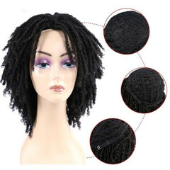 Short Dreadlock Crochet Twist/Afro Kinky CurlySynthetic Wig Braids Bohemian