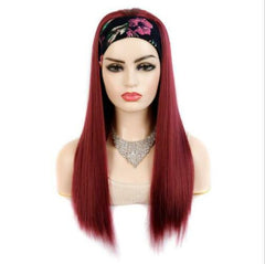 Long Straight Headband Wigs for Black Women Synthetic Headband Wigs 20 In