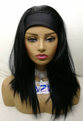 Straight Headband Synthetic Wigs for Black Women Short Straight Black Wigs Party