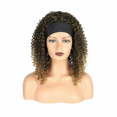 Kinky Curly Hair Headband Wigs for Women Afro Wigs Brown Blond Ombre Synthetic