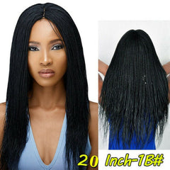 Long Twisted Braid Hair Afro Curly Wigs Long Black Synthetic Hair Wigs For Women
