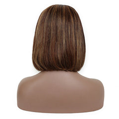 Lace Front Human Hair Wigs Brown Blond Straight Pre Plucked Baby Hair Guleless
