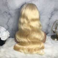 Long Body Wave Wigs Blonde Lace Front Synthetic Hair Wig Glueless Heat Resistant