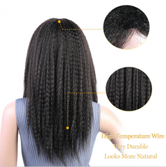 Long Curly Wig Ombre Brown Hair Wigs for Women Middle Part Curly Wavy Wigs Use