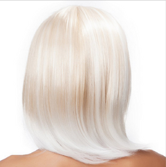 Natural Short Capless Stunning Medium Blonde Straight Full Bang Women's Wig Hair