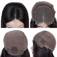Short Bob 4X4 Lace Front Human Hair Wigs Ombre Brown Kinky Curly Wig Highlight