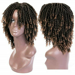 Synthetic Braiding Dreadlock Short Wigs for Black Women Twist Afro Curly Glueless