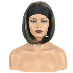 Bobo 1B/27 ombre brown Headband wig Straight Synthentic Short Length Heat Resistant