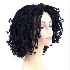 Short Dreadlock Crochet Twist/Afro Kinky CurlySynthetic Wig Braids Bohemian