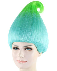 Chestnut Cone Wig w/Wig Cap Cosplay Costume Party Halloween Colorful Hairpiece for Men,Women