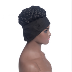 Braids Wig with Headband Wig Cornrow Braided Wigs for Black Women Head-Wrap Wigs