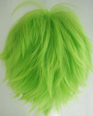 Women Men Cosplay Hair Wig Short Straight Anime Party Fluffy Costume Full Wigs Green Color