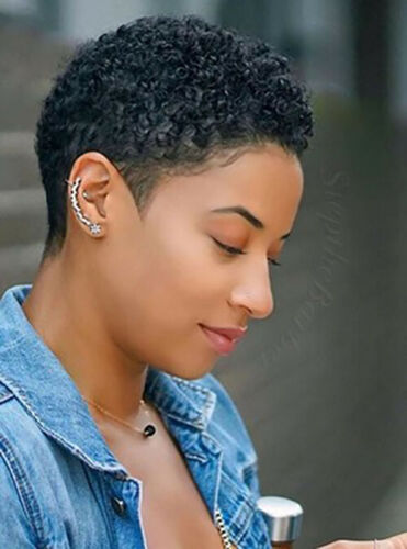 Hot Short Afro Curly Synthetic Hair Pixie Cut Wigs is Fashion for Black Women