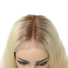 ATOZ Ombre Blonde Brazilian Wave 13×4×1 T Part Lace Front Human Hair Wigs T4/613