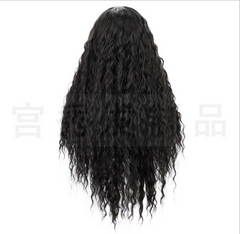 4*2 Lace Front Wig Long Wavy Full Wigs Brown Synthetic Wigs Fashion Wig Heat Resistant