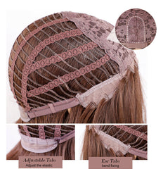Short Bob Straight Wig with Bangs Ombre Black Gray Pink Synthetic Wigs Cosplay