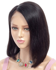 Remy Human Hair Straight Short Bob 13x6 Lace Front Wig
