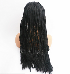 African Long Synthetic Black Braiding Wigs Box Braids Wig Braided Twist