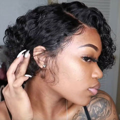 Kinky Curly Wigs Bob Heat Resistant Synthetic Hair Wigs For Womans Daily Wears