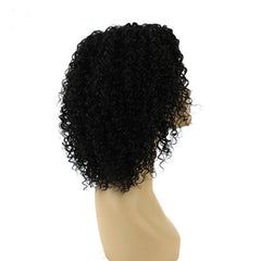 Short Curly Brazilian Virgin Human Hair No Lace Wig Deep Wavy Glueless for Lady