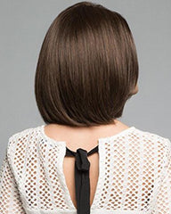Brown Wigs for White Women Short Straight Bob Wig Natural Looking Synthetic Full Wig Costume Daily Party Hair Wigs with Wig Cap Dark Brown