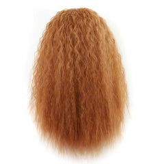 New Pop Long Afro Curly Blonde Brown Headband Wigs Synthetic Wig for Black Women