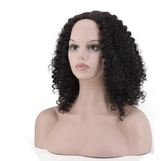 Short Curly Wavy Wig Black Synthetic Wigs Sexy Pop Cosplay Wigs Heat Resistant